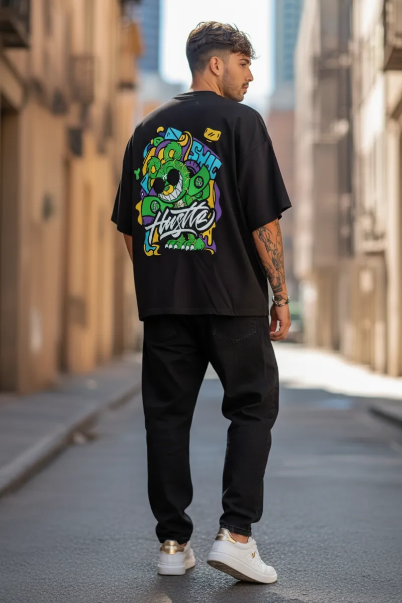 US Vesta Oversized Printed T Shirt for Men | Premium Cotton T-Shirt Trendy Stylish Graphic Oversized Streetwear Tee