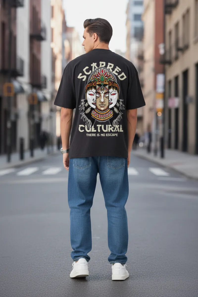 US Vesta Oversized Printed T Shirt for Men | Premium Cotton T-Shirt Trendy Stylish Graphic Oversized Streetwear Tees