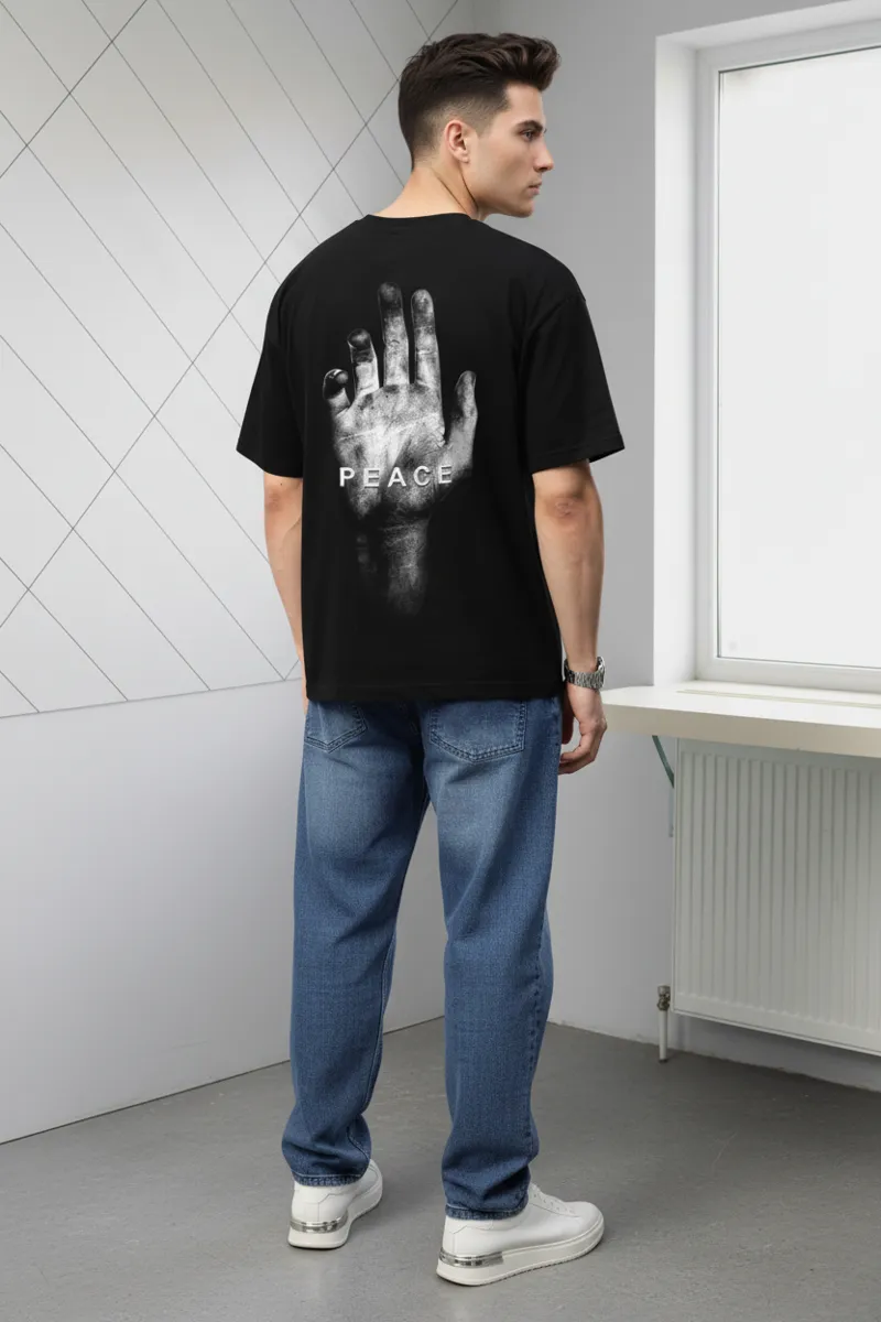 US Vesta Oversized Printed T Shirt for Men | Premium Cotton T-Shirt Trendy Stylish Graphic Oversized Streetwear Tees