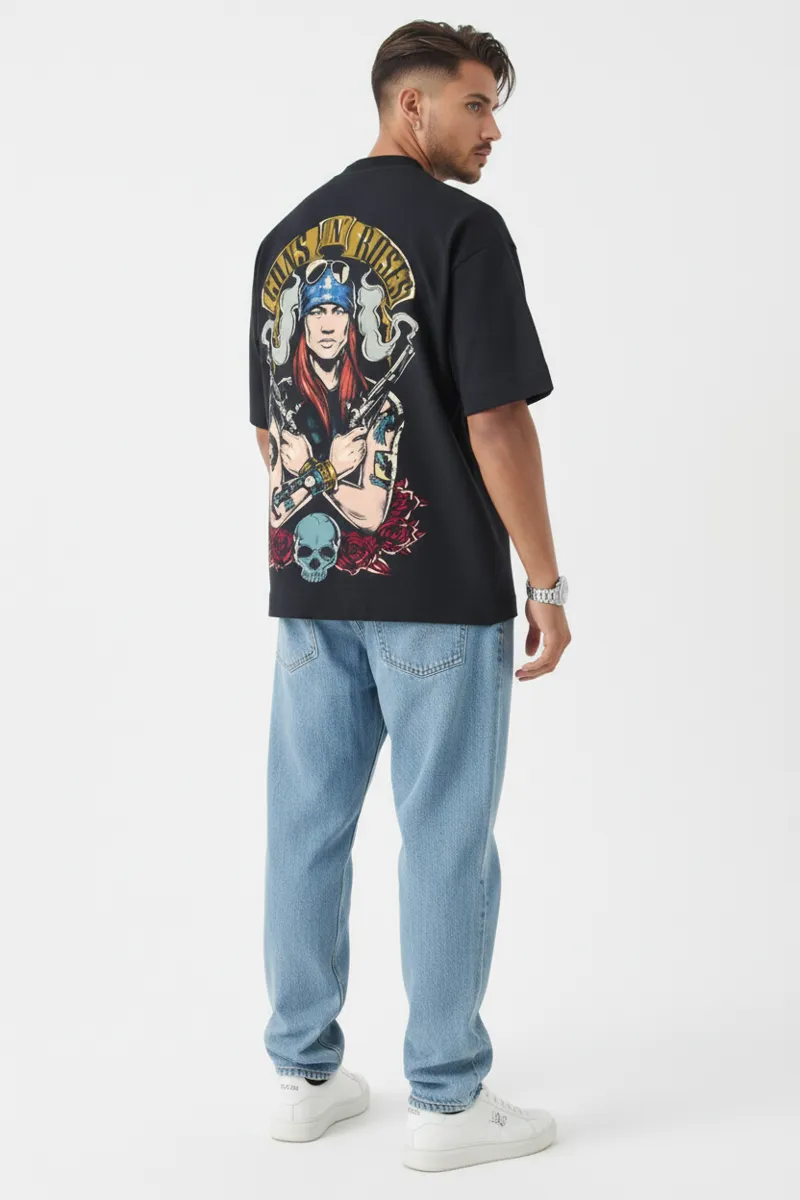 US Vesta Oversized Printed T Shirt for Men | Premium Cotton T-Shirt Trendy Stylish Graphic Oversized Streetwear Tees