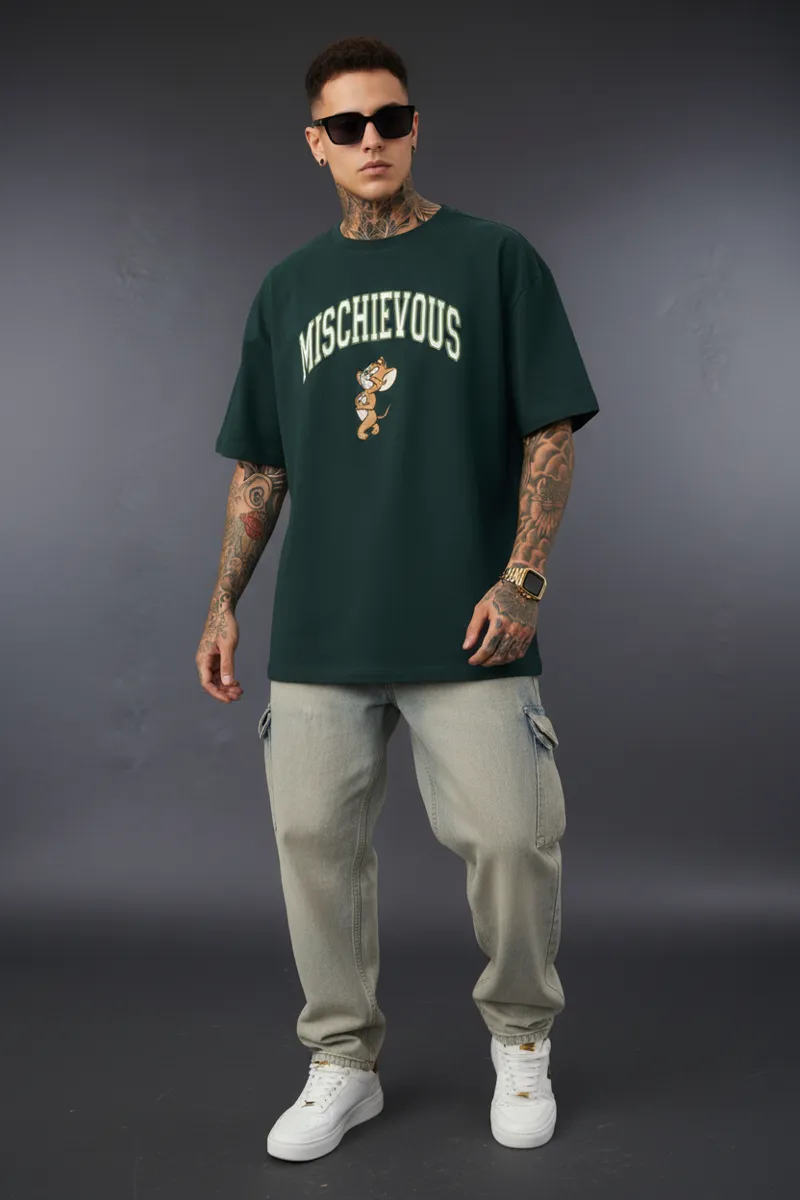 US Vesta Oversized Printed T Shirt for Men | Premium Cotton T-Shirt Trendy Stylish Graphic Oversized Streetwear Tees