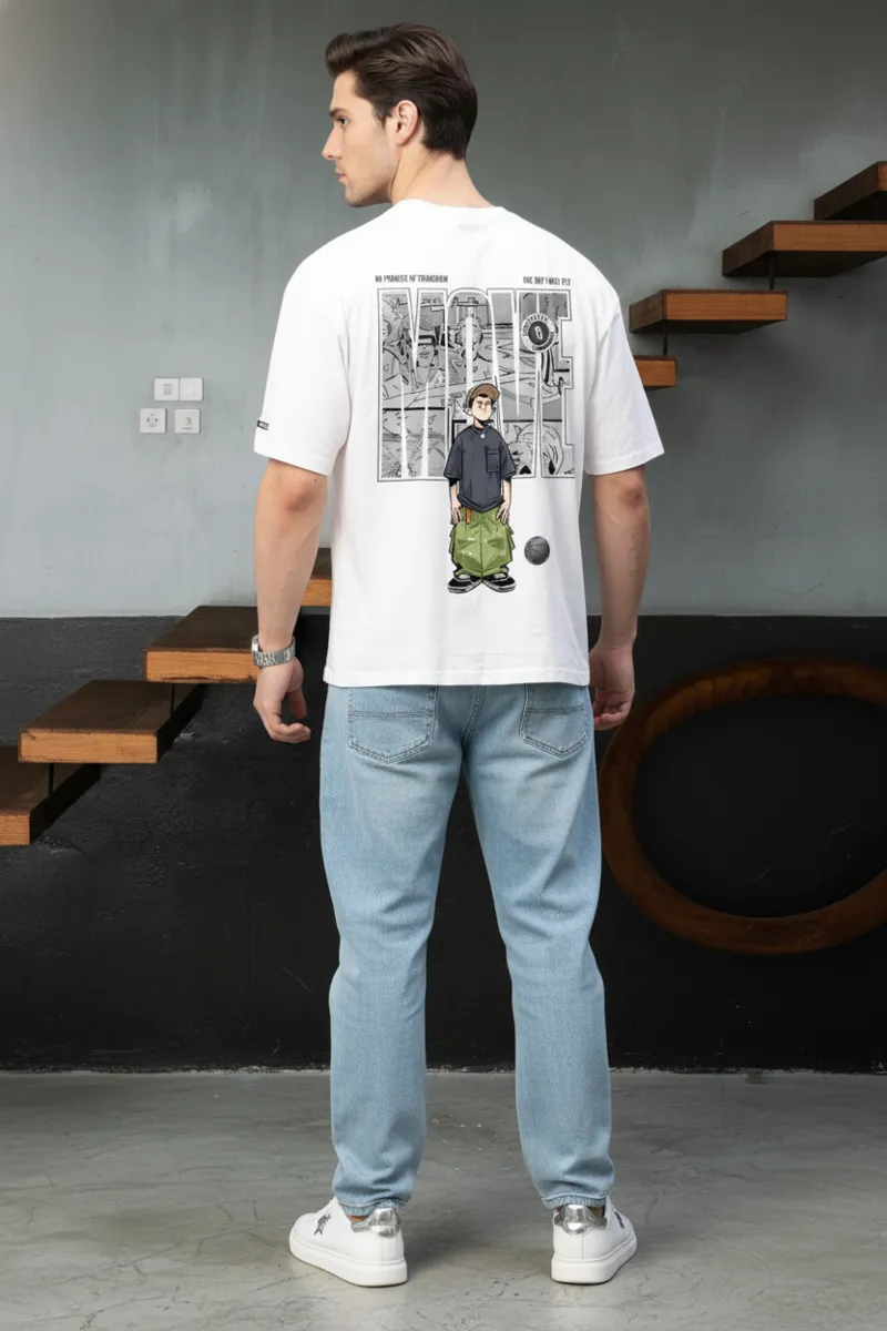 US Vesta Oversized Printed T Shirt for Men | Premium Cotton T-Shirt Trendy Stylish Graphic Oversized Streetwear Tees