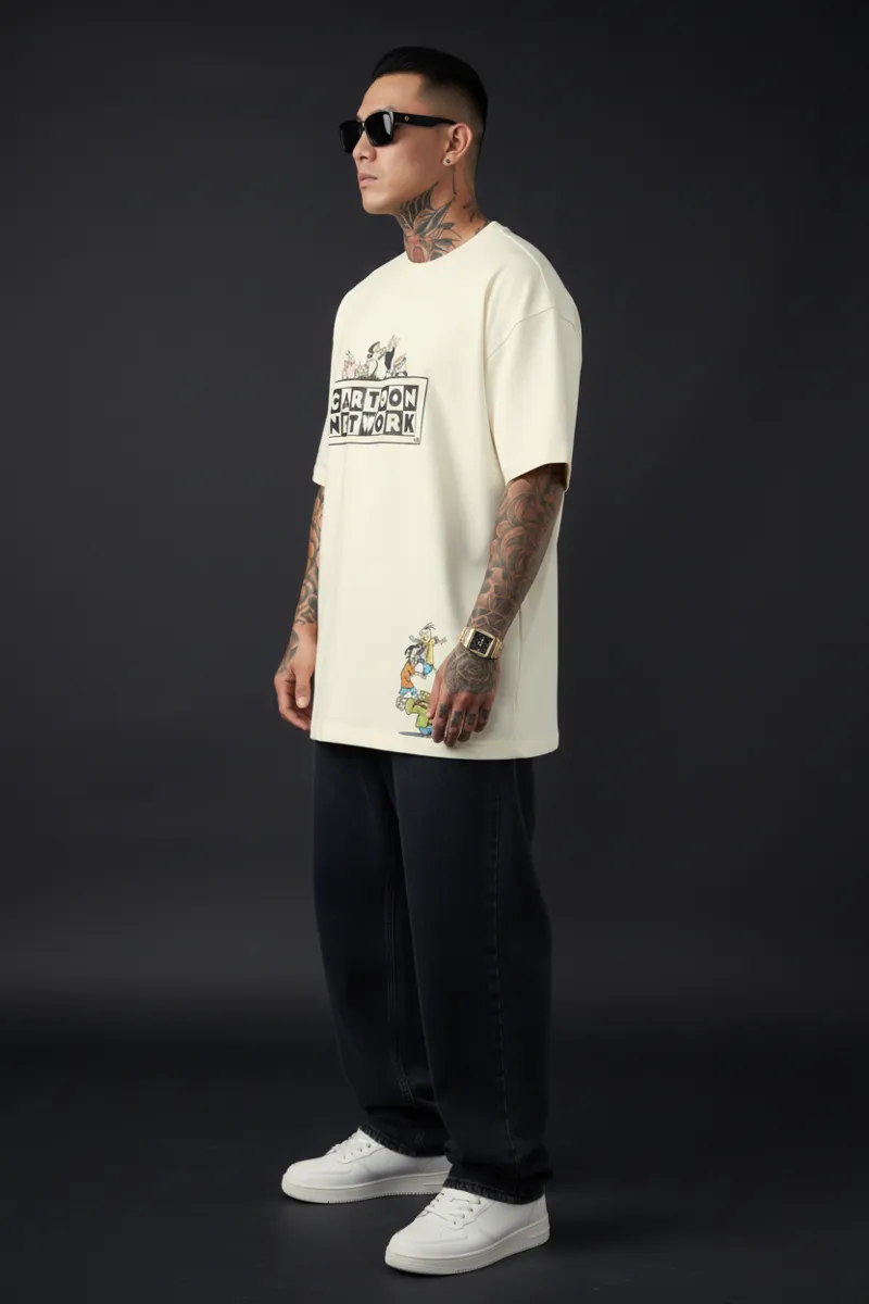 US Vesta Oversized Printed T Shirt for Men | Premium Cotton T-Shirt Trendy Stylish Graphic Oversized Streetwear Tees