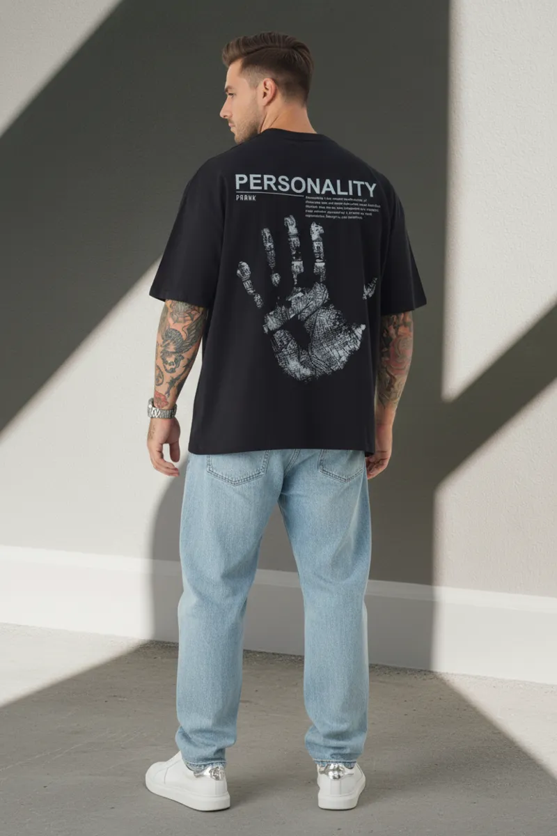 US Vesta Oversized Printed T Shirt for Men | Premium Cotton T-Shirt Trendy Stylish Graphic Oversized Streetwear Tees