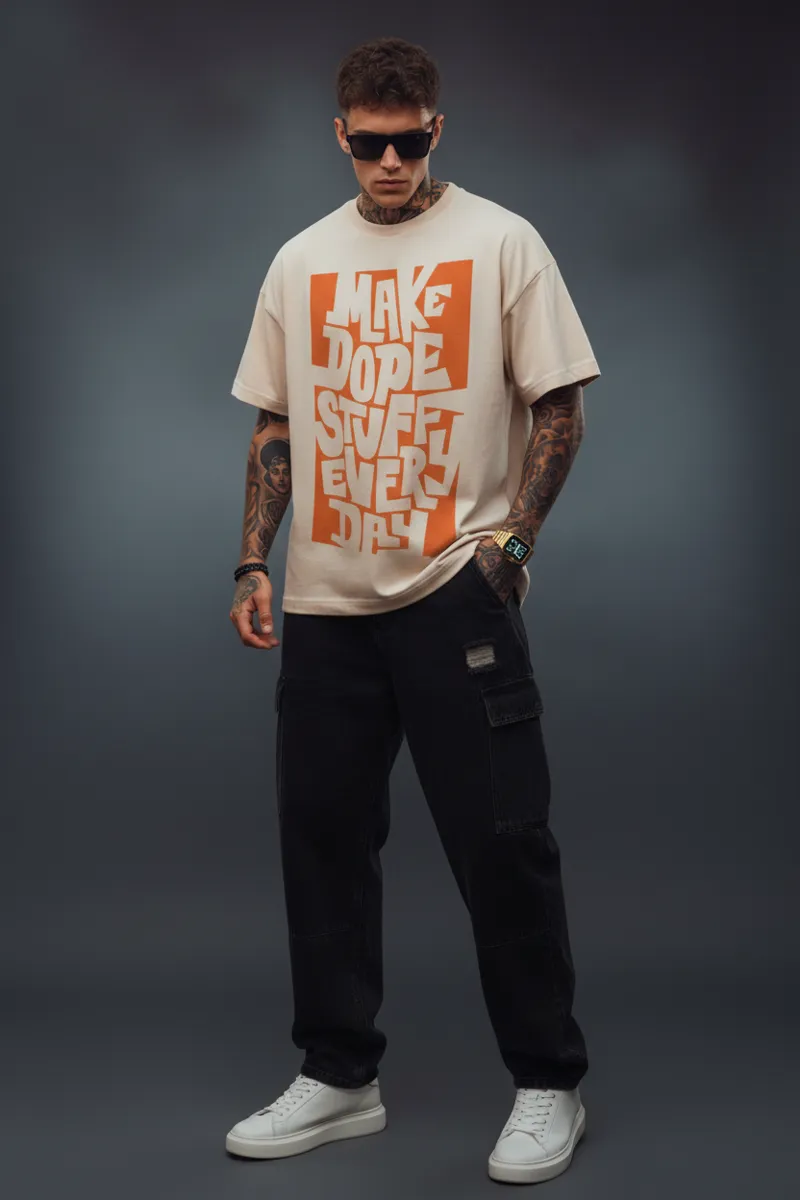 US Vesta Oversized Printed T Shirt for Men | Premium Cotton T-Shirt Trendy Stylish Graphic Oversized Streetwear Tees